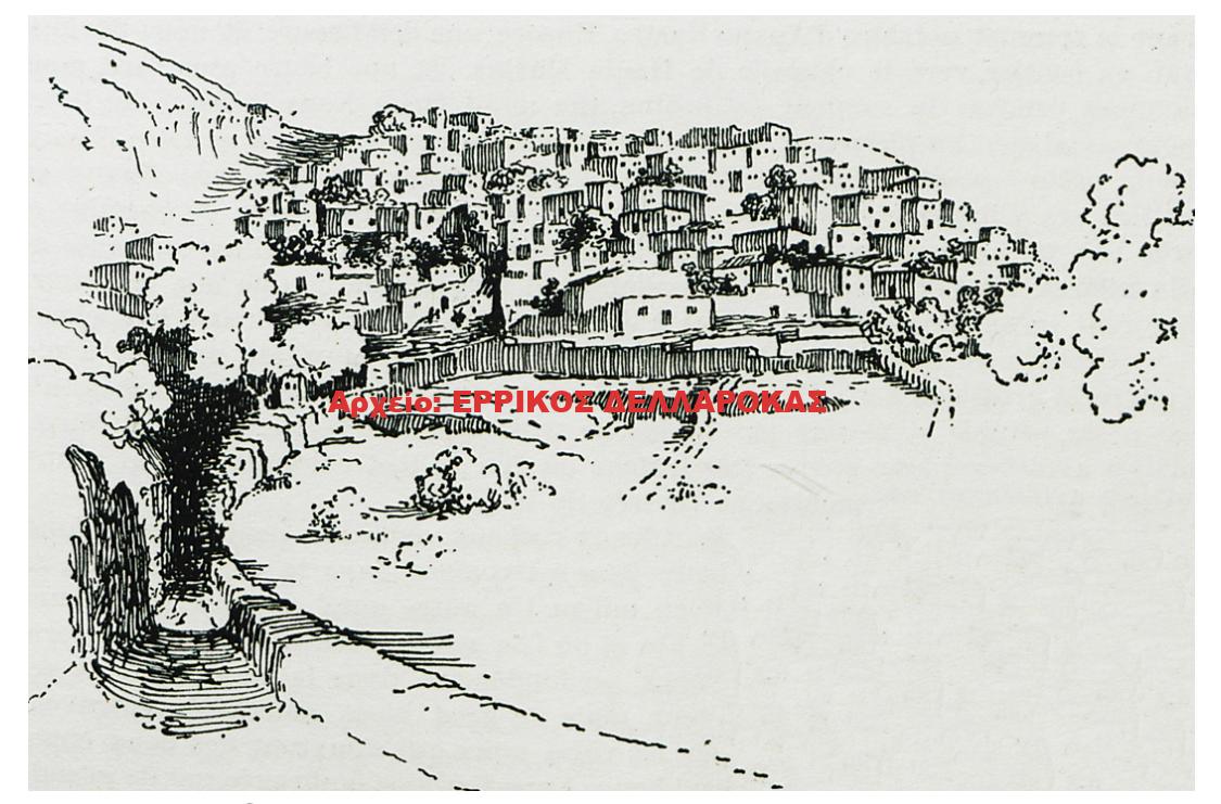 1935 View of Aperanthos, Naxos