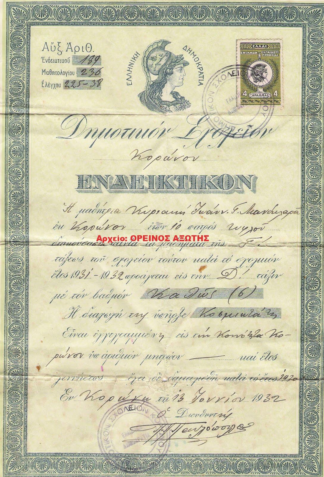 1932 ενδεικτικό