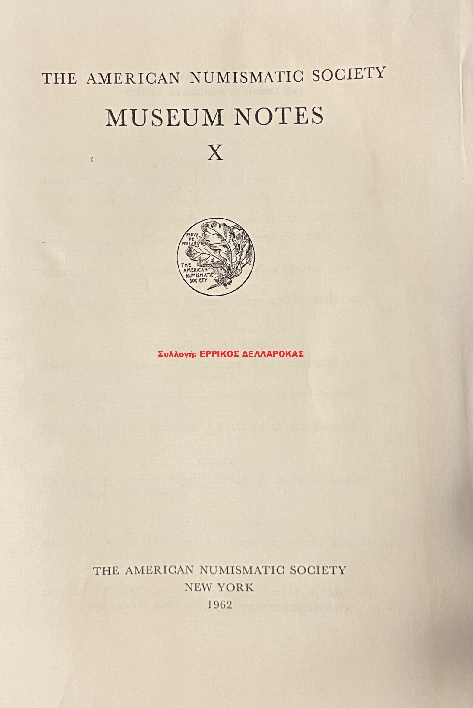 1962 MUSEUM NOTES