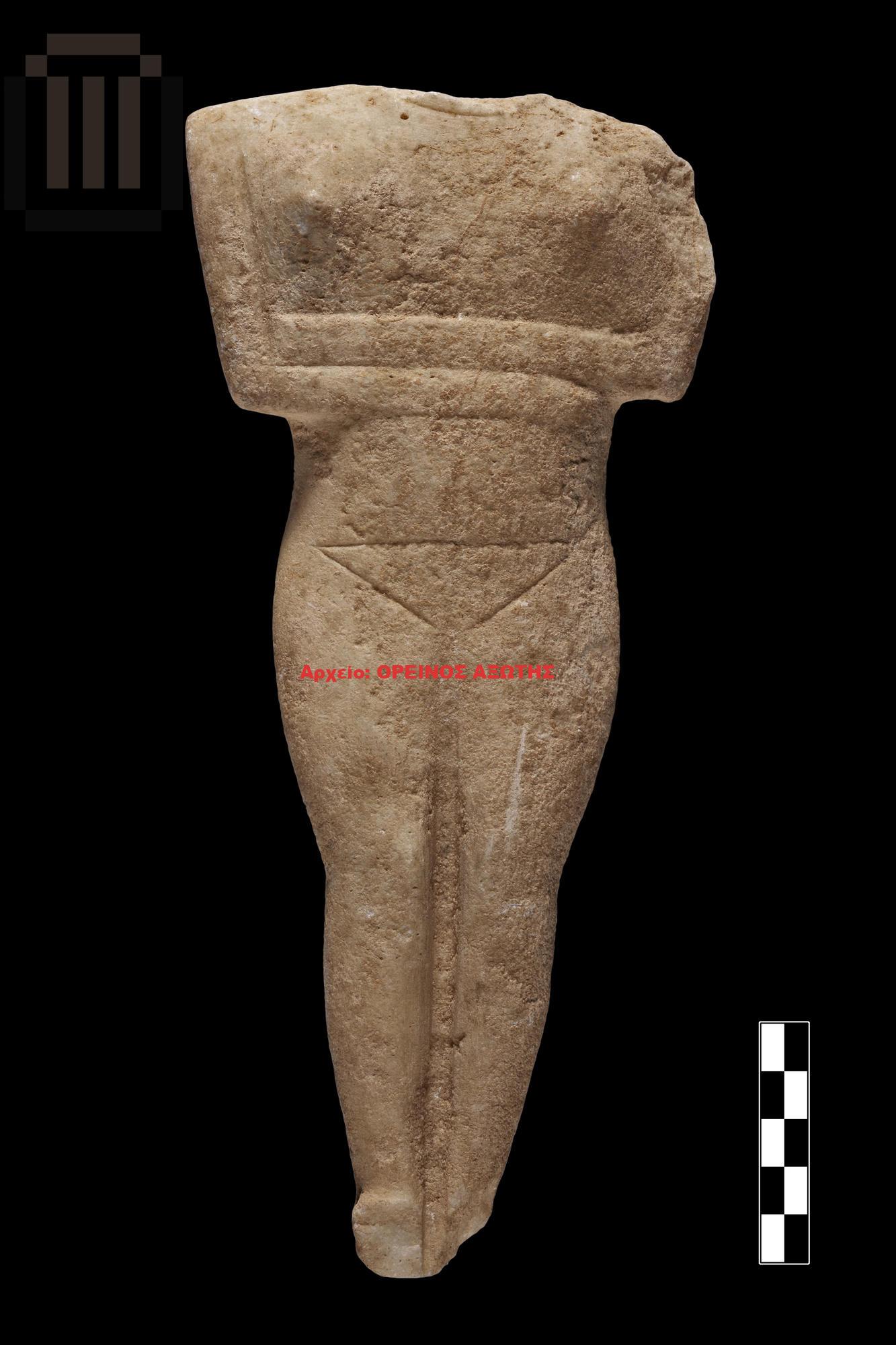 Μαρμάρινο κυκλαδικό ειδώλιο γυναικείας μορφής