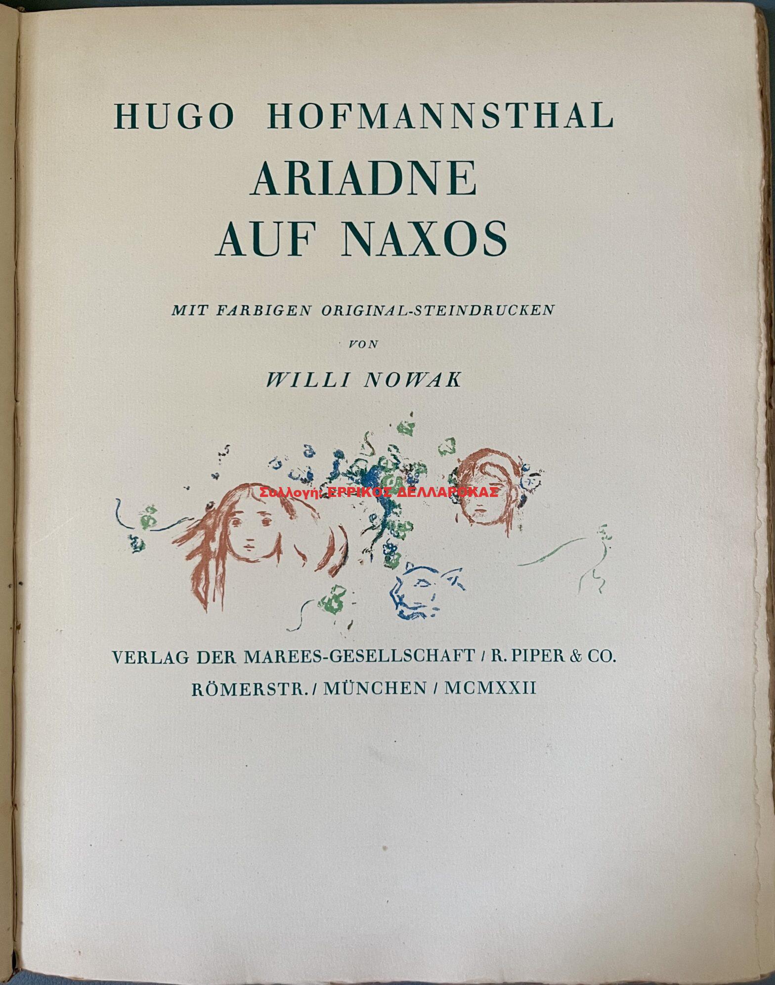 1922 ARIADNE AUF NAXOS